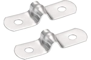 TA-VIGOR 25 cinghie rigide per tubi da 5 mm, 2 fori, in acciaio inox 201, staffa a U, morsetto per fissaggio tubi