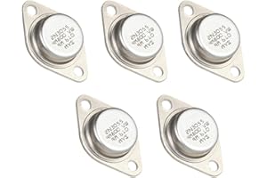 YWBL-WH Transistor de Puissance TO-3 15A 60V / 100V 2N3055 NPN, 5 Pièces, en Acier Inoxydable