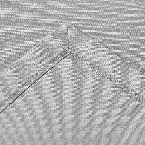 WOLTU TD3040hgr Tischdecke Tischtuch Leinendecke Leinen Optik pflegeleicht abwaschbar schmutzabweisend Farbe & Größe wählbar Eckig 130x160cm hellgrau - 4