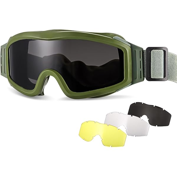 Occhiali Tattici OneTigris Per Softair - Con 3 Lenti Intercambiabili, Certificati CE EN166 E ANSI Z87.1 - Foto 6