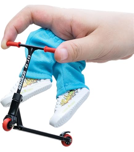 Finger Scooter En Métal – Avec Mini Chaussures Et Pantalon – Jouet Doigt Interactif – Cadeau Enfant/adulte – Démontez Et Personnalisez