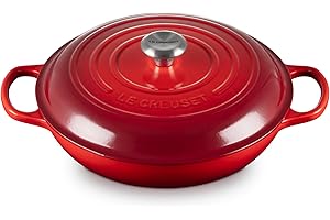 Le Creuset Cacerola baja de hierro fundido, 30 cm, 3, 5 L, Cereza, 21180300602430