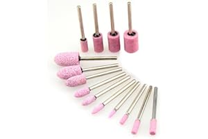 XUPHINX 10pcs Abrasive Mounted Stone Wheels Bits Set Cone Grinding Polishing Tool for Rotary Grinder 10mm