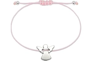 Selfmade Jewelry Bransoletka damska anioł stróż srebrna ręcznie robiona makrama bransoletka z aniołkiem w zestawie opakowanie prezentowe