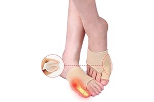 Nofaner Hallux Valgus Korrektur mit Gel Pad, Hallux Valgus Schiene, Ballenzehen Schiene Bunion Corrector, Metatarsal Zehenpolster Vorderfuß Kissen Socken, Big Toe Straightener Für Schmerzlinderung