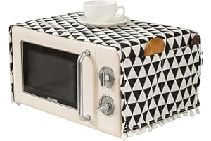 Tuzsocr Microwave Dust Proof Cover,Universal Dustproof Cover,Microwave Oven Accessory Protective Cover,Dust-Proof Covers Hood Home Decor,Kitchen Appliance Cover with Side Storage Pockets (black1)