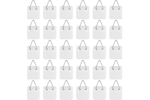 FLOWERUN 30 Stück Bildaufhänger zum Kleben auf Bilderrahmen, Selbstklebende Haken für Fotos Poster Leinwände, Aufhänger für Bilder ohne Bohren, Bilderhaken zum Aufhängen (Kleines Quadrat)