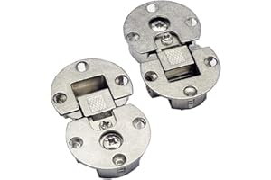 KAFENDA Lot de 2 charnières pliantes cachées réglables à 90 degrés, charnières de table spéciales autoportantes, charnières semi-circulaires pliantes en bois