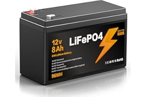 TPSOJJY 12.8V 8Ah LiFePO4 Batterie,Lithium Batterie 12.8v 8Ah Schutz 8000-15000 Zyklen Deep Cycle Lithium Akku,96WH Leistung, Perfekter Ersatz für Blei-Säure Batterien für Wohnwagen,Camping,Boote