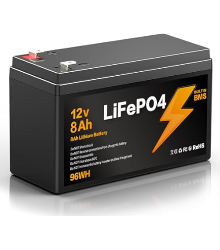 Solorage X Batterie 12V 5Ah Lifepo4, Mise à Niveau De Batterie Lifepo4 12V, BMS Intégré, Batterie Moto Rechargeable à Décharge Profonde De Plus De +3000 Pour UPS, Power Wheel Et Détecteur De