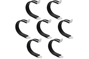 YYIGVMO 7 Pezzi 42mm Fascette Stringitubo in Gomma, Clip a P Rivestite in Gomma, Morsetto a P in Acciaio Inox 304, per Fissare Tubi e Cavi