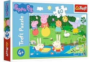 Trefl, Puzzle, Juego de Vacaciones, Peppa Pig, de 60 Piezas, para niños a Partir de 4 años