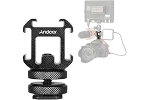 Andoer Adattatore Per Flash Hot Shoe Mount Triplo Flash Slitter Adattatore Cold Shoe Monitor Adattatore Luce Adattatore Attacco Fotocamera Per Mantieni Flash Per Luci Microfoni Monitor Fotocamere