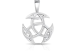 DTPsilver - Pendentif Femme en Argent Fin 925 Noeud Celtique Triskel