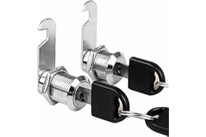 SHULLIN 2 Pack Security Mailbox Lock Cupboard Cabinet Door Locks 18x16mm Cabinet Drawer Security Cam Lock Lockers Cupboards Door Letter Box Locks with 4 Keys for File Wardrobe Office Computer Desk