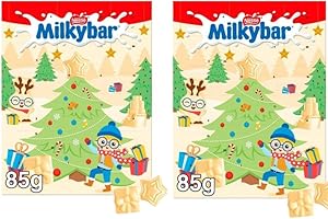 SOOLAR 2 x Milkybar Chocolate Advent Calendar 90g - Christmas Chocolate Advent Calendar Gift 2024- Milky Bar