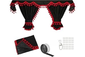 ADOMO LKW Gardinen für DAF XG DAF XG+, schwarz-rot