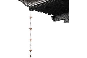 Hudhowks Catene per grondae: Ricambio Funzionale e Decorativo per grondaia, Contenitore per Catena per Conduce Acqua e Display Domestico, prolunga Unica per Tubo di Scarico