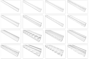 Marbet Deckenleisten weiß, 2 Meter aus Styropor EPS - Stuckleisten gemustert, im traditionellen Design - (B-26) Stuck Eckleiste Winkelleiste Wand