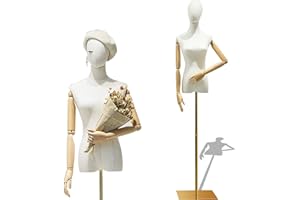 HIYOUGO Schaufensterpuppe Weiblich Schneiderpuppe, Schneiderbüste mit Verstellbarer Höhe Damenbüste Mannequin Kleiderpuppe Torso Weibliche Büste Kleid Ausstellungsstand (Farbe : B)