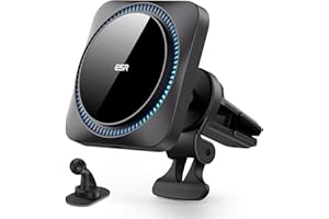 ESR Magsafe uchwyt samochodowy na telefon z CryoBoost, bezprzewodowa ładowarka samochodowa Magsafe, magnetyczny uchwyt na telefon iPhone Air 17 16 15 14 13 12, Galaxy S25, szybka ładowarka chłodząca