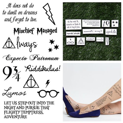 Tattify Harry Potter Temporäre Tattoos- Du bist ein Zauberer (Set mit 24)