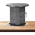 ERICAT Desktop Pop Up Power Socket, Embedded Desk Power Outlet, Lift Socket with USB Port and 4 Power Ports, Waterproof and Space Saving Design, for Kitchen, Conference Desk, Office Home Desks