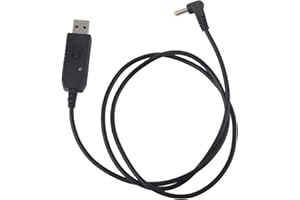 VIKYE Câble de Chargeur USB 2.5mm pour BaoFeng UV-5R, Câble de Chargeur USB pour Batterie BaoFeng Talkie-walkie Radio Bidirectionnelle 3800mAh