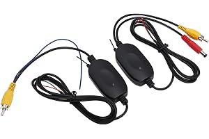 Acouto Videosändarmottagaresats för Bilbackupkamerasystem med AVIN-gränssnitt – och Enkel Installation Av KamerasändareBilsändaremottagare Bakre Kamerasändarmottagare (Med DVD-kabel)