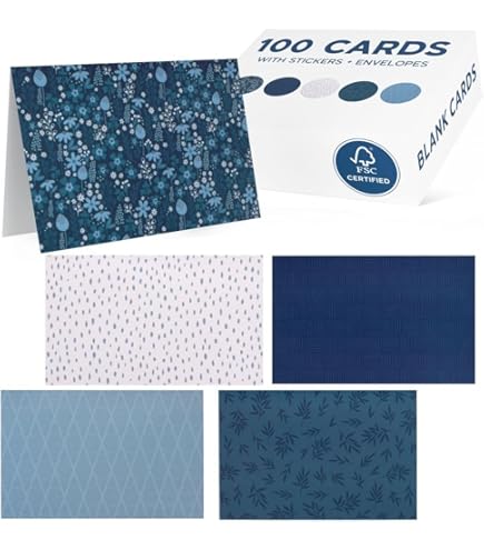 Better Office Products 50-Pack All Occasion Greeting Cards Box Set, 4 X 6 Inch, 50 Assorted Blank Note Cards & 50 Envelopes, 6 Sea Life Designs, Blank Inside, 50 Pack - View #6