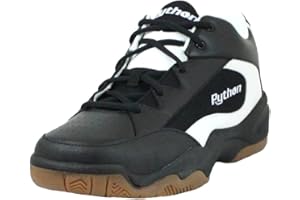 PYTHON RACQUETBALL Python Wide (EE) Width Indoor Mid Racquetball (Squash, Indoor Pickleball, Badminton, Volleyball) Shoe (White and Black Colors Available)