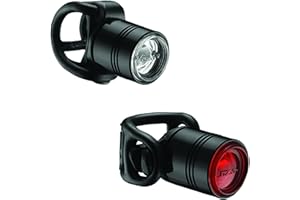 LEZYNE Femto Drive Pair LED Bicycle Lights, Ultra-Compact, Lightweight, 5 Output Modes, Versatile 2-in-1 Strap, Easy to Use, Bike Light Set