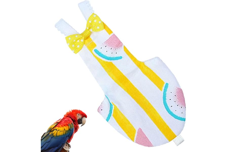 Beautiful Washable Parrot Nappy Adjustable Bird Flight Suit Reusable Bird Diaper Soft Comfortable Pigeon Pants for Parakeet Parrot Mini Macaw Budgie