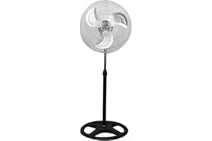 RAYDAN 0 Ventilador de Pie, 45cm 75W, 75 W, 3 Velocidades, Negro