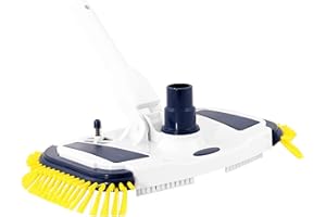 Zelsius Brosse de piscine avec 7 brosses inférieures et 4 brosses latérales | rectangulaire | Nettoyeur de fond de piscine pour tuyau Ø 32 / 38 mm | Aspirateur de fond, brosse de nettoyage pour perche télescopique