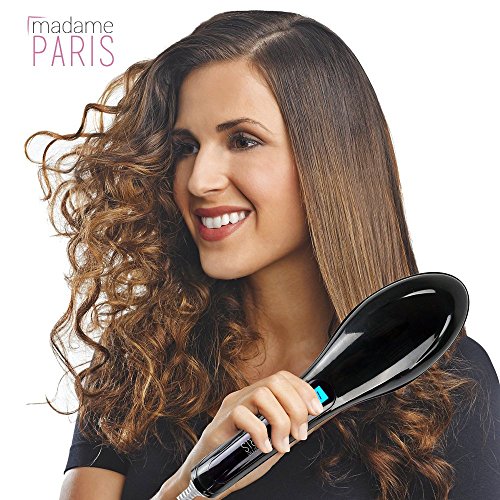 MadameParis ✮✮✮ Haarbürste Haar Glätter – ZOE Ausgabe ✮✮✮ sofort Glattes Haar – natürliches Ergebnis – einstellbare Temperatur – Keramik – kein Verbrennungsrisiko – seidiges Haar – täglicher Gebrauch - 4