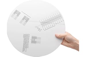MODONGHUA Piastra di calibrazione, Tappetino goniometro per Giradischi di allineamento Cartuccia Phono calibrazione Pickup, misuratore di Distanza di calibrazione Pickup Vinile Acrilico LP