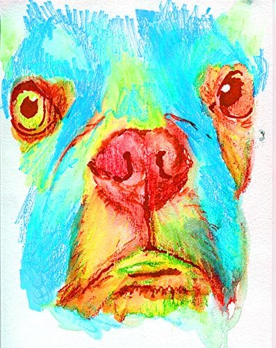 French Bulldog Art Print, Frenchie Dog Picture, Colourful Turquoise Art Print, French Bulldog Owner Gift Idea , Nursery Art Choice of size by Oscar Jetson