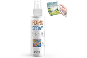 GANBARO Fixative Spray for Art, Fixative Spray for Pencil, Charcoal and Pastel Drawings, Acrylic Sealer Sprays, High Fixing Effect, Colourless, Fast Drying 100 ml