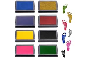 JIAHUADE Tamponi di inchiostro per impronte e impronte del bambino ， Kit di impronta per bambini ， kit di stampa della zampa ， tampone di inchiostro per bambini ， Sicuro Facile da lavare