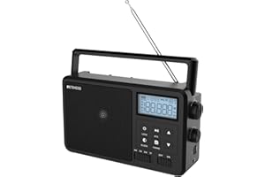 Retekess TR638 Portable Radio, AM FM SW with LCD Display,Digital Tuning,Timer Switch,Good Wireless Sound Quality,TF Card and USB,Suitable for Middle-aged and Elderly