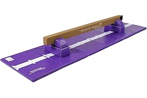 Tumbl Trak Purple Brianna Balance Beam With Leg Bases & Hopscotch Mat