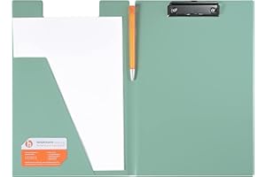 ‎HEIDEMANN GMBH & CO. KG PERFEKTION IN KUNSTSTOFF Heidemann Aufklappbare Klemmbrettmappe DIN A4 Plus Photodruck, 11100000 (Mintgrün)