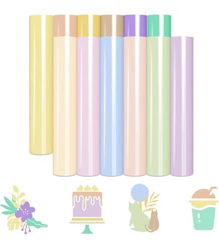 Whaline 20-Sheet Skin Tone Heat Transfer Vinyl (HTV) Assortment - Cream, Beige, Brown, Tan - View #6