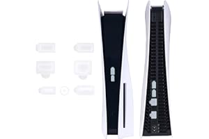 BURSTNINJA Silikon Staubstöpsel für ps5 Konsole, Staubstöpsel Anschluss Schutzkappen Staubschutz Stöpsel für ps5 Digital & Disc Edition Konsole, Staubdichter Stecker Zubehör für ps5 Konsole–Weiß