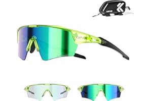 KAPVOE Occhiali Ciclismo Fotocromatici Uomo Occhiali da Sole Sportivi Donna TR90 Occhiali Bici da Corsa Trasparenti Occhiali MTB Anti-UV400 Occhiali da Ciclista Running Bicicletta Mountain Bike K198
