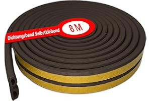 ZHENSFLOURISH Guarnizione Finestra, 8M Paraspifferi Finestre, Antispifferi Finestra, Parafreddo per Finestre, Per l'isolamento Acustico, la Protezione Dalla Polvere, la Protezione Dagli urti, Marrone, sigillante