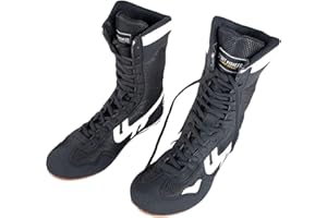 ALEXCHEMIA Chaussures de Boxe Lutte,Baskets de d'entraînement de Combat Bottines de Boxe pour Hommes,Femmes,Enfants,Adolescents,Boxing Shoe Montantes Respirantes Antidérapantes,Boxing Boots Unisexe