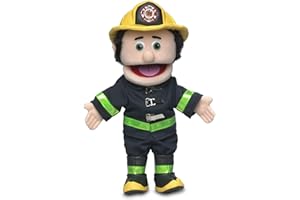 SILLY PUPPETS Pompiere, Pesca Maschio, Marionetta a mano, 40cm