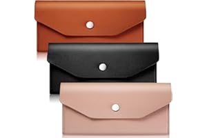 TRKETK Geldumschläge, PU-Leder, wiederverwendbar, für Reisen und Budgetierung, wasserdicht, Geldumschläge, Geldbörse, 20,3 x 10,2 cm, Retro-Clutch, echtes Leder, Geldbörsen-Organizer (3 Farben)